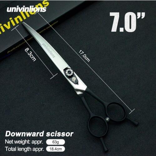 7" Pet Dogs Gromming Scissors Down Curved Shears Sharp Edge Animals Cat Downward Cutting Stainless Steel Barber Cutting Tools