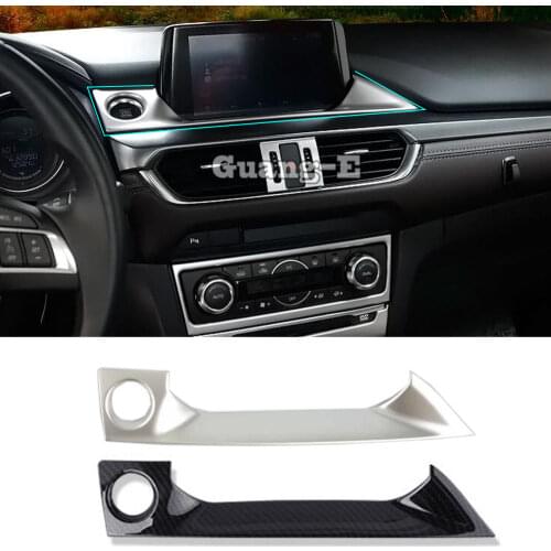 Car Garnish Cover Detector Center Console Navigation Box Interior GPS Trim For Mazda6 Mazda 6 Atenza 2017 2018 2019