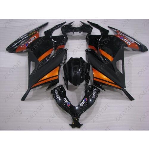 Fairings EX300 2013 - 2015 Black Orange Gold Fairing for Kawasaki Zx300r 14 15 Full Body Kits EX300 2013