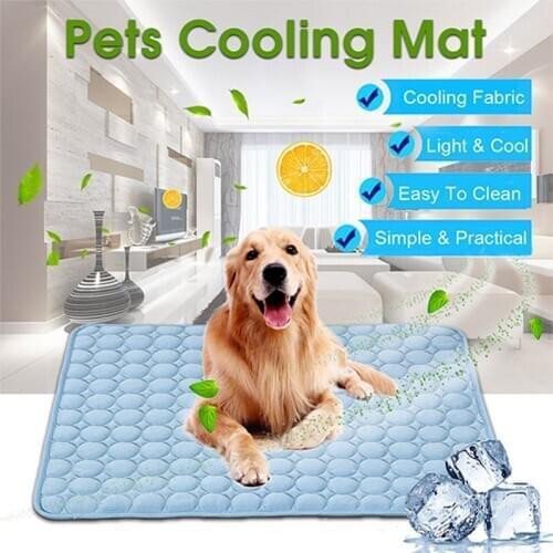 Cooling Summer Pad Mat For Dogs Cat Blanket Sofa Dog MatBreathable Pet Dog Bed Summer Washable For Small Medium Large Dogs Car