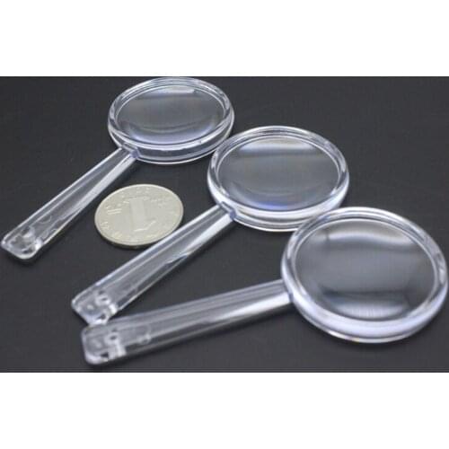 Plastic Handheld Magnifier 3X-5X Magnifier Mini Pocket Magnifying Glass for Reading Maps Coins Inspection for Seniors M15 21