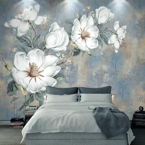 Custom 3D Wall Murals Wallpaper Vintage Abstract Oil Painting Flower European Style Photo Wallpaper For Walls Papel De Parede 3D