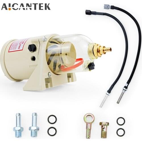 500FG Assembly With 12V/24V Heating Wire Fuel Filter Marine Boat Trucks 90GPH Engine Oil Water Separator