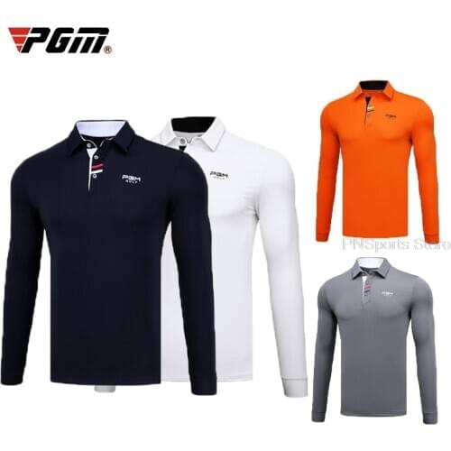 Spring Autumn Men Long Sleeves Golf T-Shirt 4 Color Wicking T-Shirt Jersey Polo Shirts Outdoor Sports Leisure Tops Sportswear