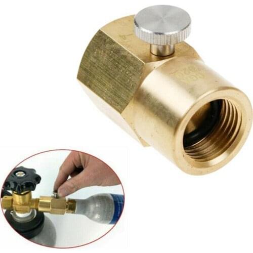 TR21-4 to CGA-320/W21.8 Connector Gas Cylinder Refill Adapter CO2 Conversion Adapter for Soda Stream Soda Tank Outdoor Camping
