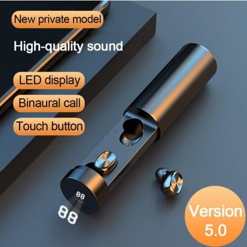 TWS B9 Bluetooth Earphones V5.0 Wireless Sport Business HIFI Stereo Sound Headsets LED Digital Display For Xiaomi For Samsung
