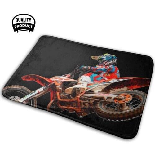 Dirt Bike Jumping Ktm Comfortable Door Mat Rug Carpet Cushion Dirt Bike Jumping Dirt Bike Racing Motocross Racing Moto Cross