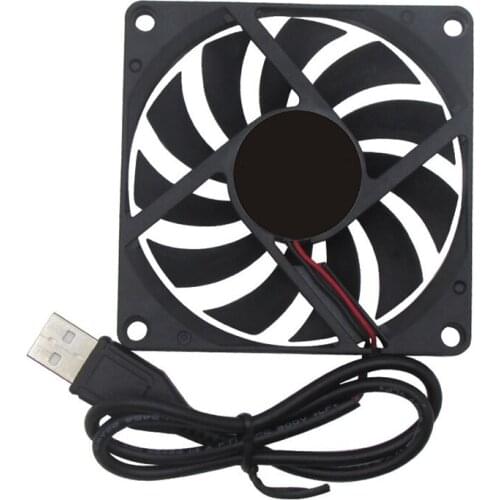 Gdstime fans 80mm 5V USB Fan 80mm 8cm 8015 Brushless DC Cooling Fan PC Computer Router Case Fan Cooler 2Pcs