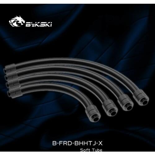 Bykski B-FRD-BHHTJ-X,Heat-resisting Temperature Anti-folding Hose Tube Quick-connect For All In One Cooler Rotatable Black