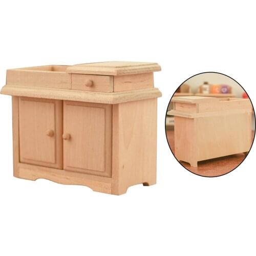 Wodden Dollhouse Wash Basin for Shooting Props Kids Toy Kitchen Decoration