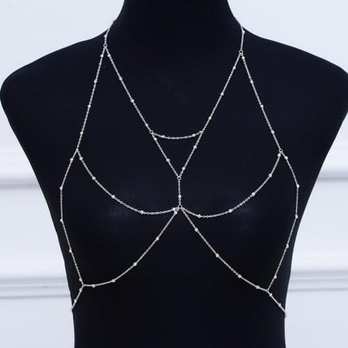 Simple Beaded Body Chain Beach Bikini Chain For Women Girls Summer Sexy Waist Chain Jewelry Accessories Beach Jewelry