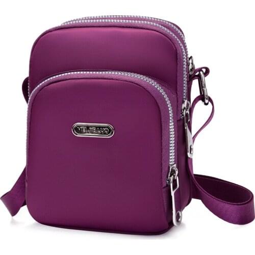 Women Mini Shoulder Bags Fashion Small Crossbody Bags Female 3 Layer Zipper Casual New Ladies Bag Mobile Phone Card Holder Purse