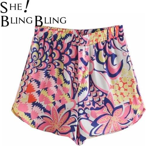 SheBlingBling Za Woman 2021 Summer Print Long Sleeve Blouses Top Shirts And Mini Shorts Set Y2K Casual 3 Piece Sets Traf Outfits