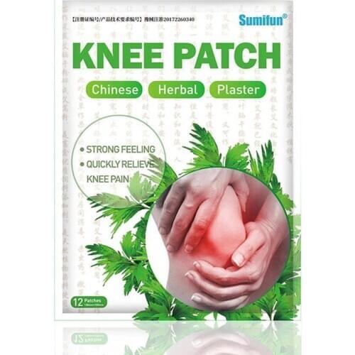 12pcs Knee Plaster Natural Wormwood Extract Knee Pain Joint Rheumatoid Arthritis Chinese Herbal Medical Patch Bone Care