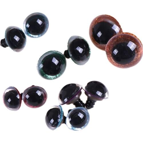 16-24mm 10pcs Mix Color DIY For Plush Bear Stuffed Toys Animal Puppet Dolls Shinning Plastic Doll Eyes Craft Eyes with Washer