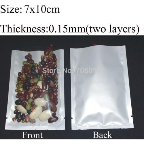 200pcs 7X10cm Clear+Pearl White Plastic bag,hot sealing Reflective Pearl film Plastic bag,Polybag,Gift Package
