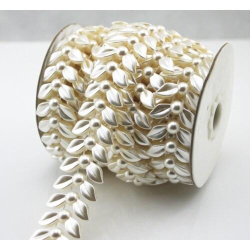28mm ivory wing Pearl Chain Sewing Trims Cake Decoration LZ170