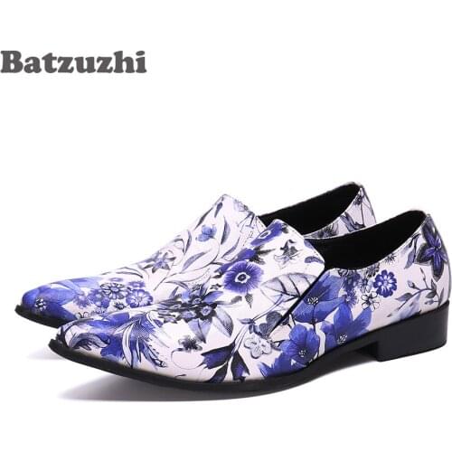 Batzuzhi Chaussures Hommes Italian Type Fashion Men Shoes Pointed Toe Leather Shoes Men Designers Leather Oxfords Party Shoes