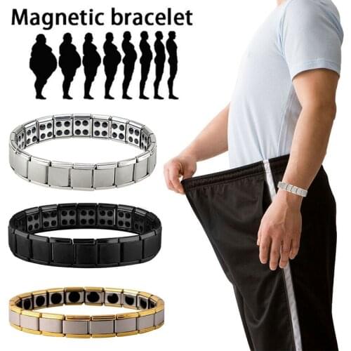 Health Care Weight Loss Magnetic Therapy Element Bracelet Arthritis Relief Pain Health Energy Biomagnetic Stainless Steel