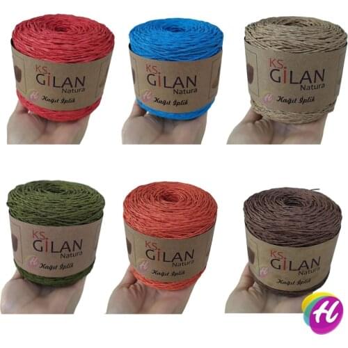 Paper Yarn 250gr Hand Knitting Crochet Strand Thread Cord Handmade DIY Hats Bags Home Accessories Rafia Tape Gilan Natura