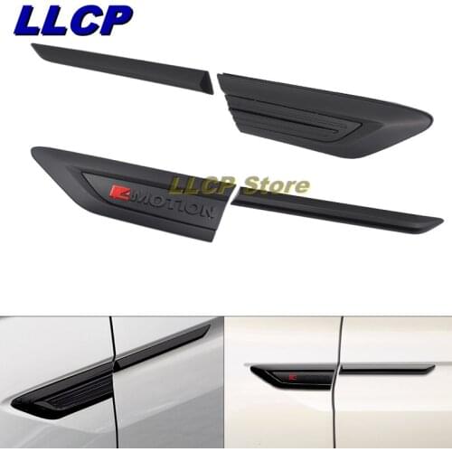For VW Tiguan 2017 2018 2019 2020 2021 Accessories ABS Black Side Wing Fender Emblem Badge Stickers For Volkswagen