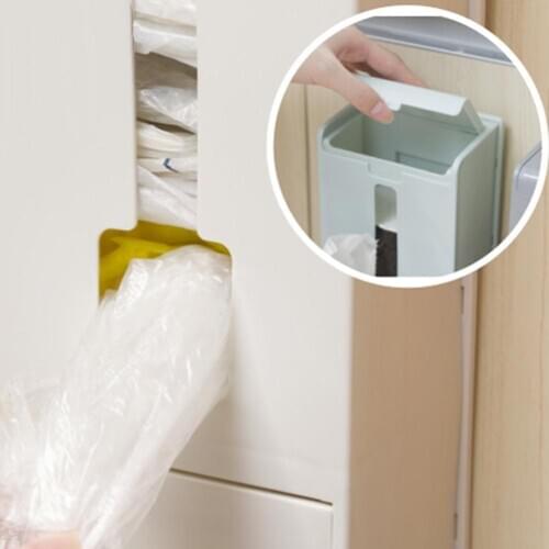 Home Wall Mount Garbage Bag Storage Box Rubbish Bag Drawing Storage Box Rack Organizer Dispenser Kitchen Bath Tools