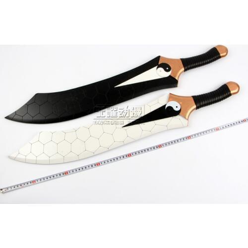 Fate Stay Night Archer Class Twin Swords Double Wood Knife Archer Red A Double Sword Length 78cm Cosplay Props for Halloween