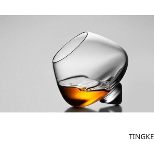 Crystal beer glass wide belly whiskey glass drink without pouring cocktail glass whiskey brandy glass