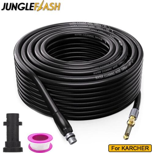 JUNGLEFLASH 6/10/15/20M High Pressure Cleaner Hose Sewer Drain Water Cleaning Hose Pipe Cleaner For Karcher K2 K3 K4 K5 K6 K7