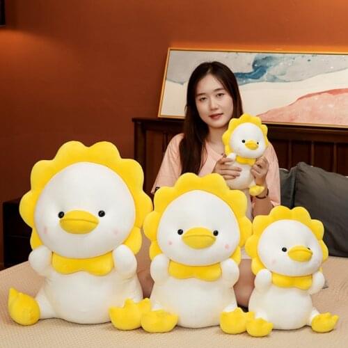Kawaii canard soleil Duck Animal Plush Stuffed Toys Sun Duck Doll Pillow Down Cotton Stuffed Plump Home Decoration Not Deformed