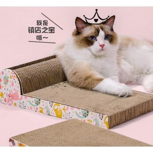 Cat Scratcher Corrugated Paper Wear-resistant Claws Cardboard Pet New Mat Cat Toy To Send Catnip