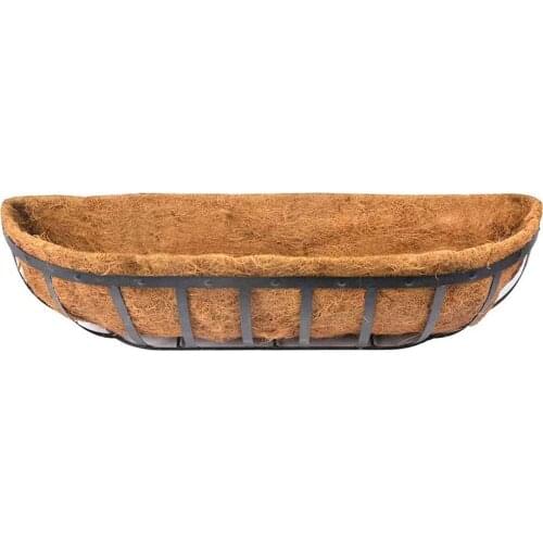 Coco Liner Trough Coconut Liner Coco Fiber Replacement Liner Plants Basket Line Adjustable Replaceable Flower Basket Liner
