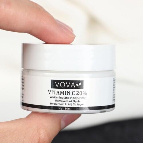 Vitamin C 20% Face Cream Whitening Remove Dark Spots Facial Gel Repair Fade Freckls Melanin Remover Brighten Skin Care 30ml