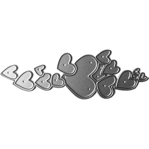 Love Hearts Metal Cutting Dies Stencil Scrapbooking DIY Album Stamp Paper Card 85DA