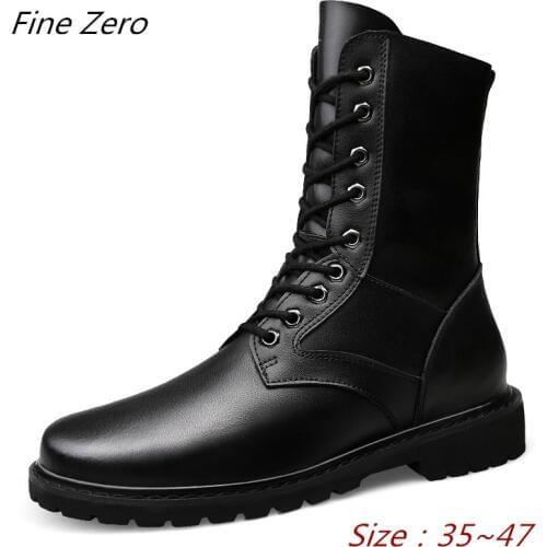 Unisex High Quality Genuine Leather Autumn Men Boots Winter Waterproof Mortorcycle Ankle Boots Outdoor Working Boots Men Shoes