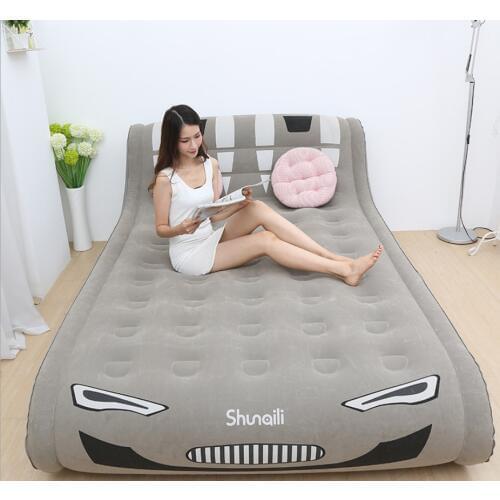 Double Person Use Foldable Soft Skin Scientific Design Fits Sleeping Position Inflatable Bed Sleeping Pad Air Mattress Air Bed
