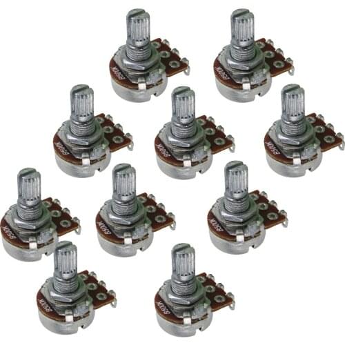 NEW 10pcs Mini Guitar Potentiometers B500K Short Split Shaft Pots