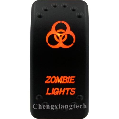 Orange Led Light - Car Boat Caravan Marine Rocker Switch- Laser Eatched- Zombie Lights- for Carling ARB NARVA 4X4 -Waterproof