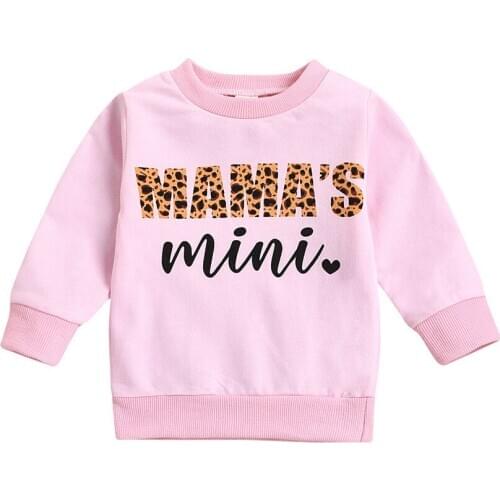Infant Baby Girl Mamas Girl Pullover Sweatshirt Pullover Top Long Sleeve Shirts Sweatshirt Tracksuit Clothes