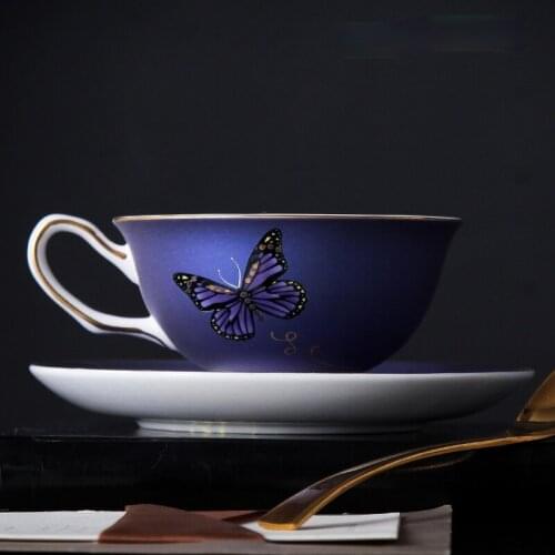 Luxury Reuseable Cup Saucer Nordic Creativity Modern Eco Friendly Bone China Coffee Cup Manual Tazzine Caffe Home Decor EK50BD