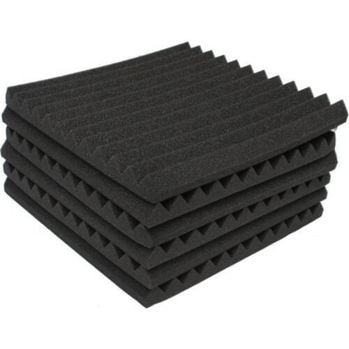 Retail 24 Pack Soundproofing Foam Acoustic Foam Panels Studio Foam Wedges 1 inch X 12 inch X 12 inch Room Absorption Wedge Tiles