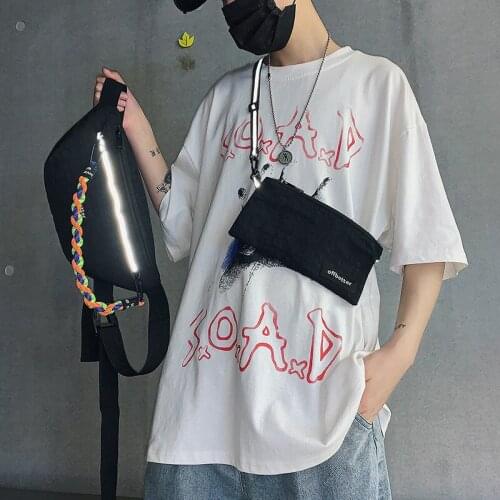 Detachable Reflective Chest Bag Travel Fanny Packs Men Women Crossbody Chest Packs Fashion Reflective Hip Waist Bag Belt