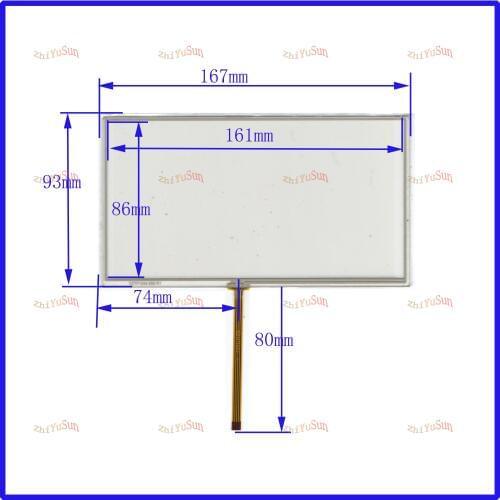 ZhiYuSun SZXY for JVC KW-AV70 compatible 7inch Touch Screen glass 4 lines resistive USB touch panel overlay kit TOUCH SCREEN