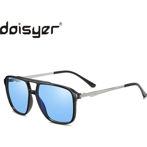 Daisyer Latest fashion classic square frame tr90 sun glasses mens biking gold uv400 polarized sunglasses