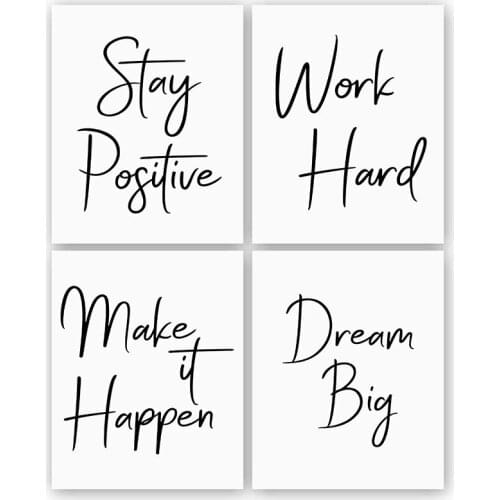 Modern Simple Inspirational Quote Canvas Painting Prints Wall Decorative Poster Picture for Living Room Bedroom Home Art Decor