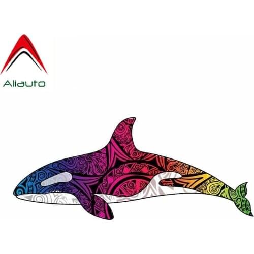 SZWL Orca Whale Car Stickers Fine Decal JDM Automobile Accessories Cartoon Anime Vinyl for Refrigerator RV VAN,13cm*5cm