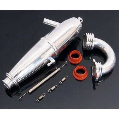 1/8 Aluminum Upgrade Side Exhaust Joint Tubing Exhaust Pipe VRX HSP HPI Nitro RC Car Buggy Truck 21/26/28 Mmethanol Engine