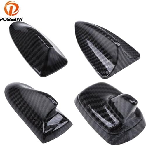POSSBAY Universal Car Roof Decorative Shark Fin Antenna Aerial Imitation Carbon Fiber Car Stickers Auto Roof Decoration for BMW