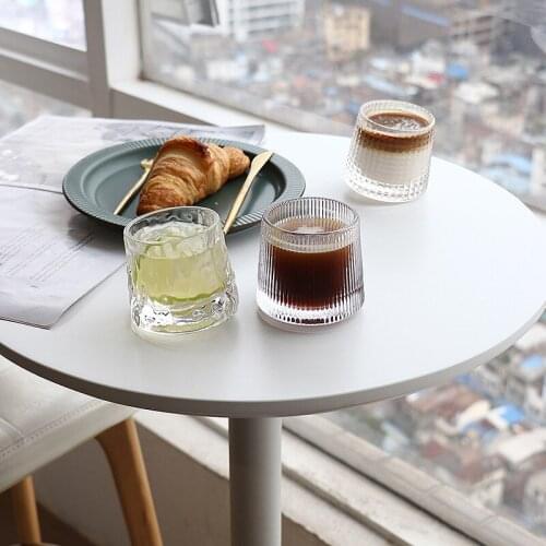 Unzip 360° Rotating Tumbler Tea Glass Cup Beer Coffee Cup Set Handmade Creative Healthy Beverage Glasses Transparent Drink