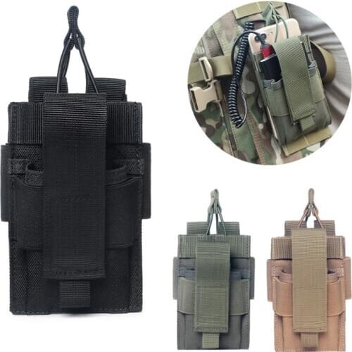 Military Molle Nylon Walkie Talkie Holder Bag Magazine Mag Pouch Pocket Outdoor Package Pouch Tactical Sports Pendant